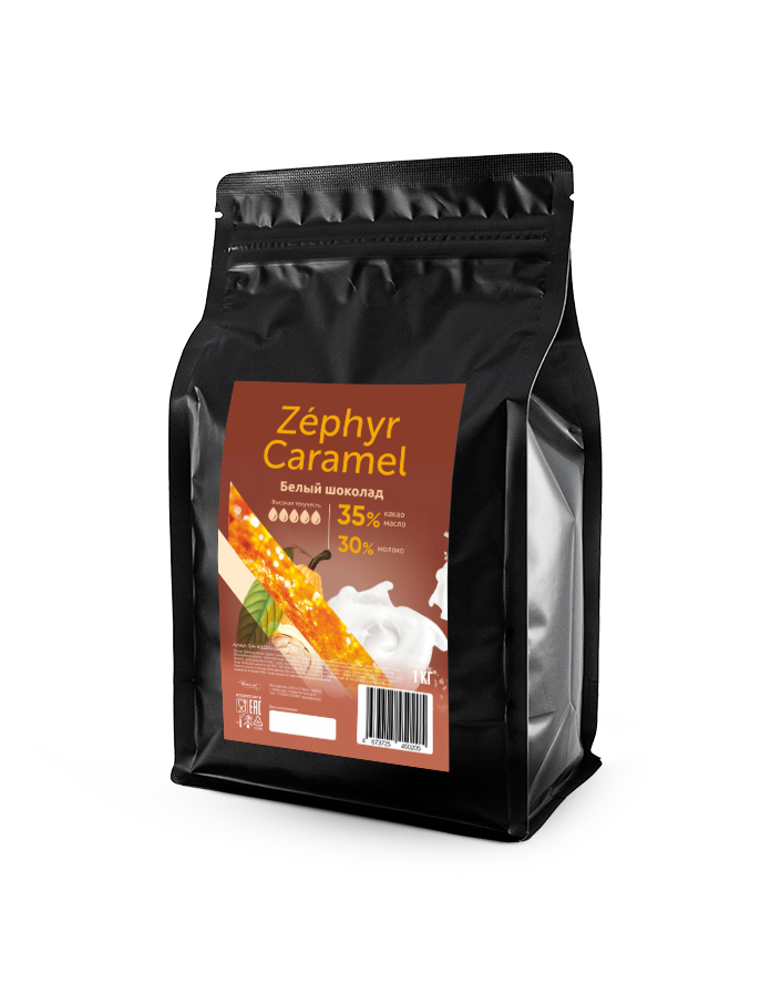 Шоколад белый Zephyr Caramel 35% Cacao Barry (1 кг)
