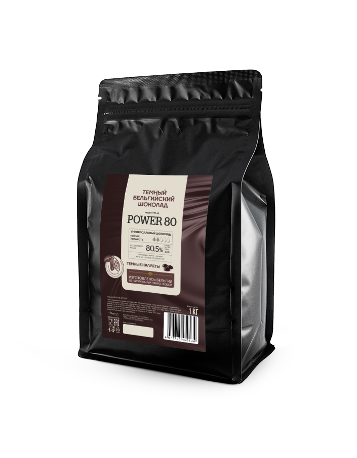 Шоколад горький Callebaut Power 80% (1 кг)